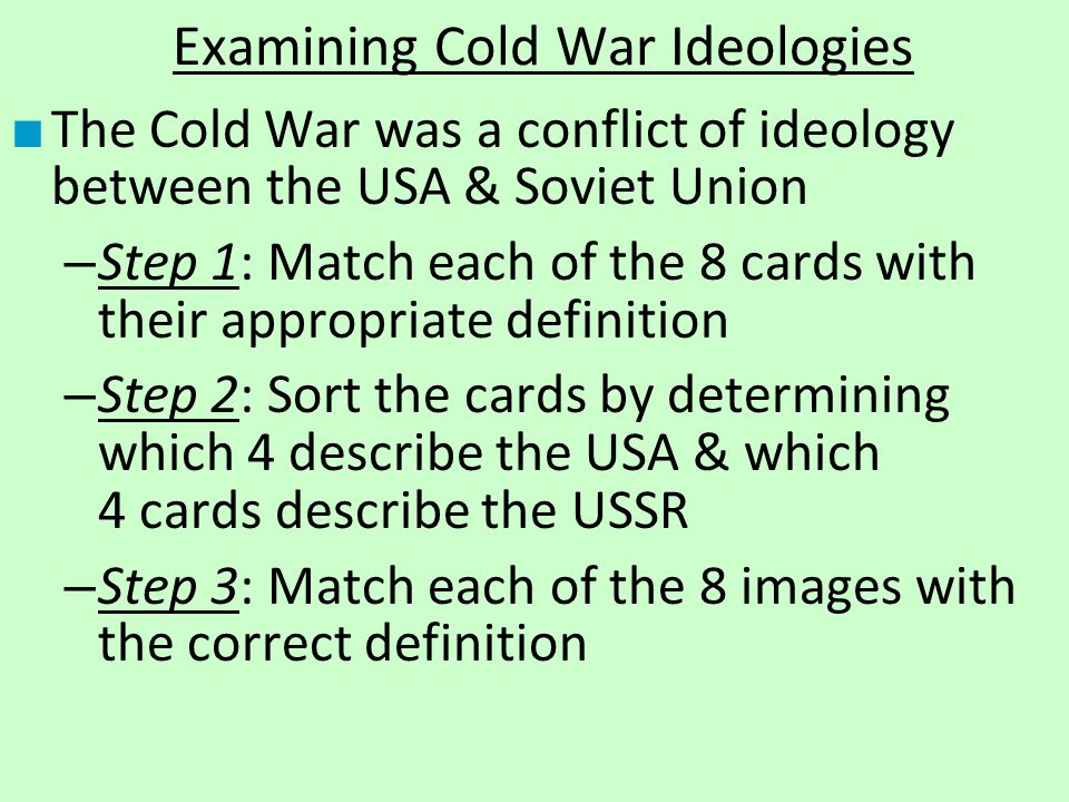 An analysis of the cold war between the united states and the ussr